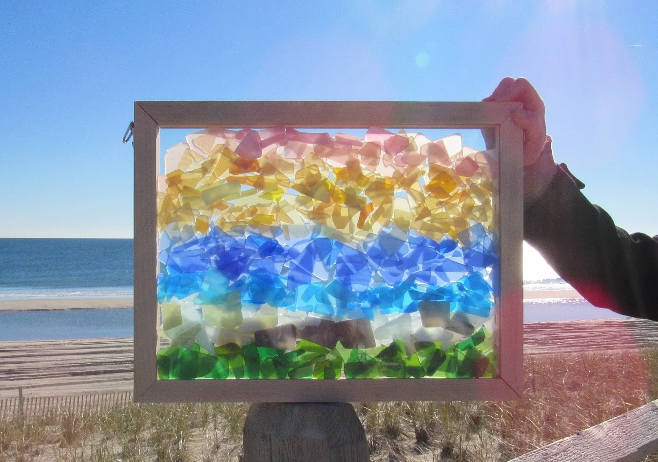 天然石seaglass art ✴︎ゆめのまち Sea Glass Inspired Seascapes- Earth Sea Sky — SwellColors Glass Studio